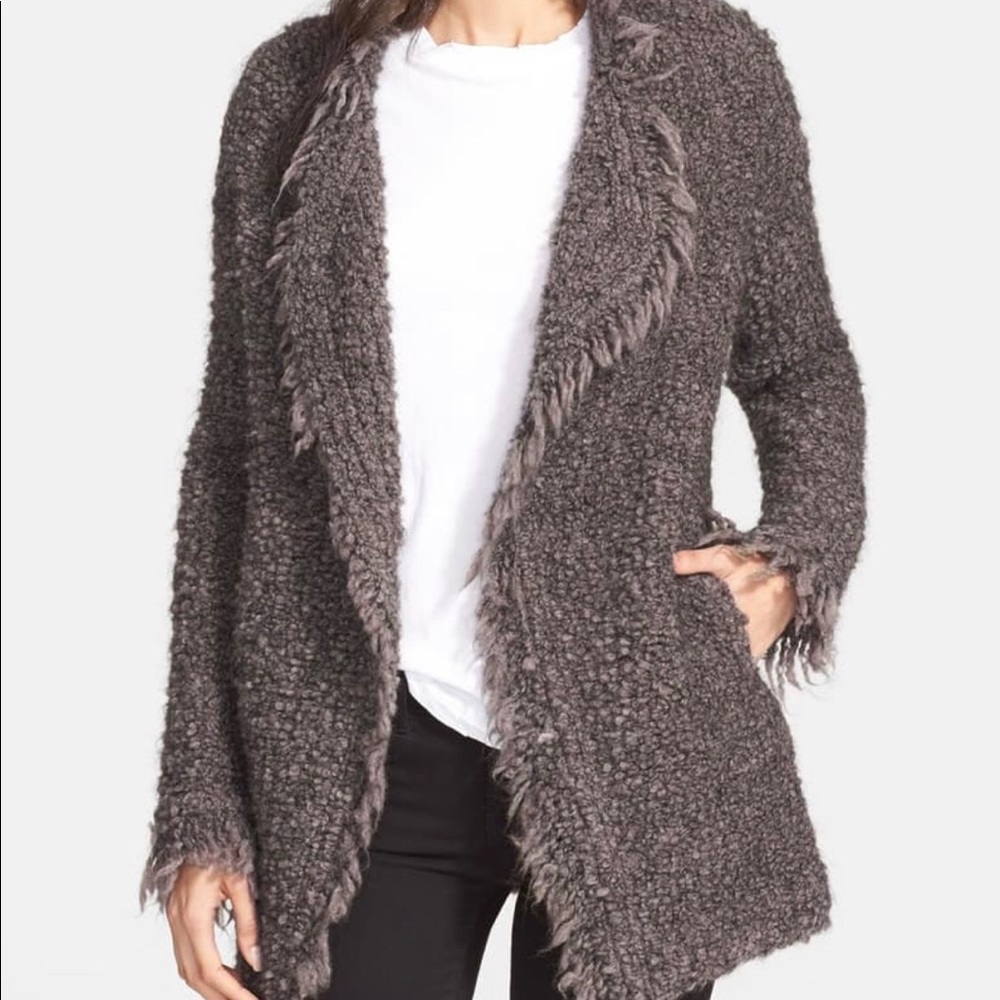 Iro Campbell Boucle Open Sweater Cardigan Jacket P